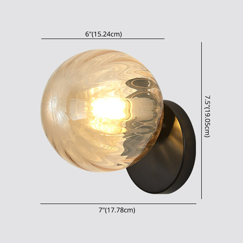 Moderne Simpliciteit Wandlamp 1 Licht Metaal Wandlamp met Glazen Bal Schaduw