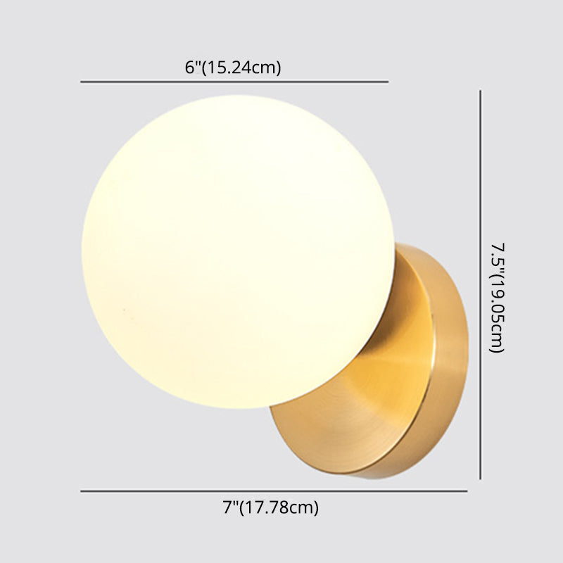 Moderne Simpliciteit Wandlamp 1 Licht Metaal Wandlamp met Glazen Bal Schaduw