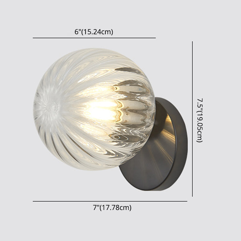 Moderne Simpliciteit Wandlamp 1 Licht Metaal Wandlamp met Glazen Bal Schaduw