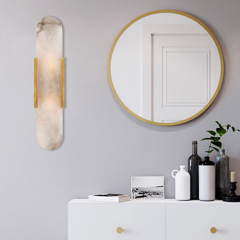 2 Lichten Bar Flush Mount Koloniaal Goud/Zwart Marmeren Wandlamp Verlichting voor Eetkamer
