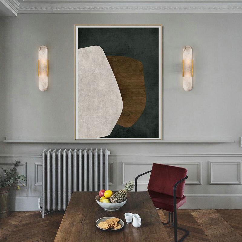 2 Lichten Bar Flush Mount Koloniaal Goud/Zwart Marmeren Wandlamp Verlichting voor Eetkamer