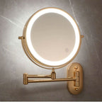 Troscana | Gouden Oplaadbare LED Make-up Vergrotende Spiegel