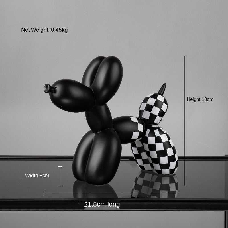 Zwart witte ballonnenhond