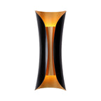 Moderne Curl Wandlamp 13"/21"/30" Hoogte 2 Lichten Metalen Binnen Wandverlichting in Zwart