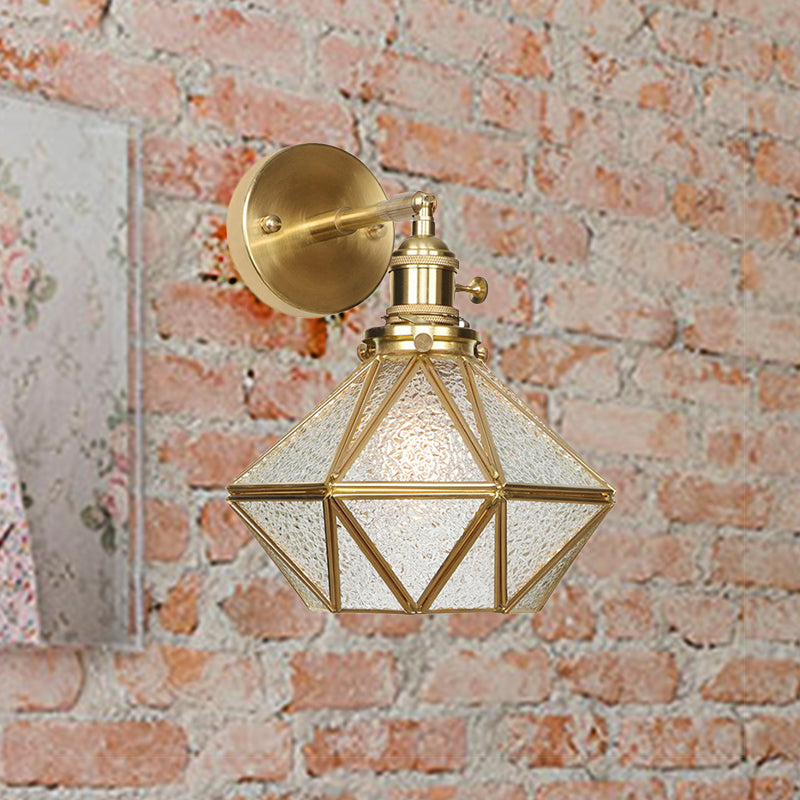 Geometrisch/Aarde/Pentagram Wandlamp Moderne Prismatic Glas 1 Lamp Messing Wandmontage Verlichtingsarmatuur