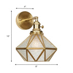 Geometrisch/Aarde/Pentagram Wandlamp Moderne Prismatic Glas 1 Lamp Messing Wandmontage Verlichtingsarmatuur