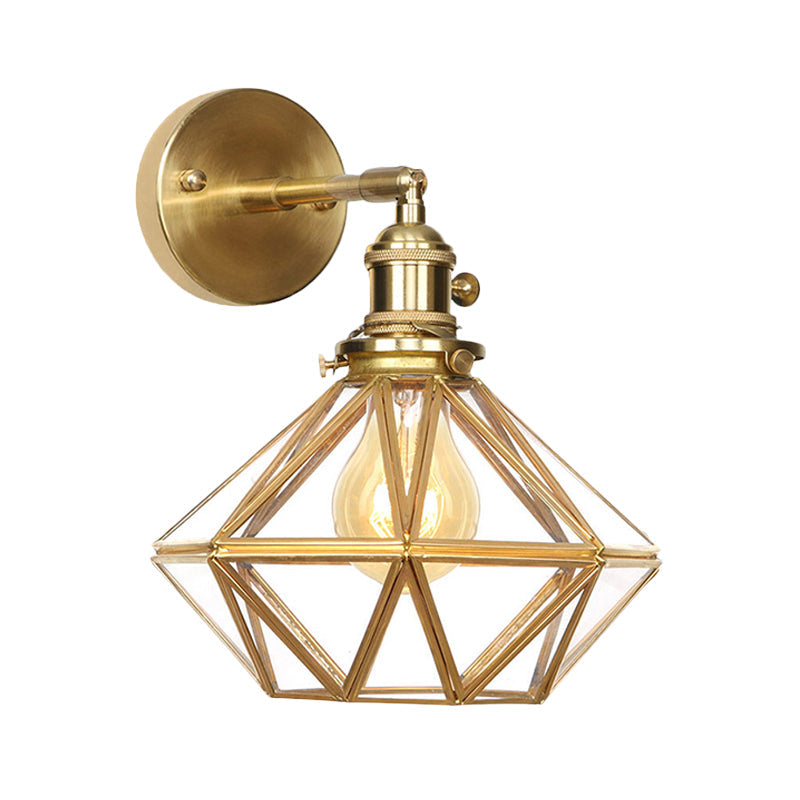 Geometrisch/Aarde/Pentagram Wandlamp Moderne Prismatic Glas 1 Lamp Messing Wandmontage Verlichtingsarmatuur