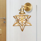 Geometrisch/Aarde/Pentagram Wandlamp Moderne Prismatic Glas 1 Lamp Messing Wandmontage Verlichtingsarmatuur