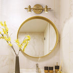 Lineaire Badkamer Vanity Spiegel Licht Traditionalisme Metaal 2/3/4-Lamp Messing Muur Sconces Verlichting