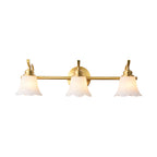 Bloem Badkamer Wand Vanity Light Traditionalist Metaal 2/3 Gloeilampen LED Messing Wandlamp Verlichting
