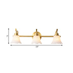 Bloem Badkamer Wand Vanity Light Traditionalist Metaal 2/3 Gloeilampen LED Messing Wandlamp Verlichting