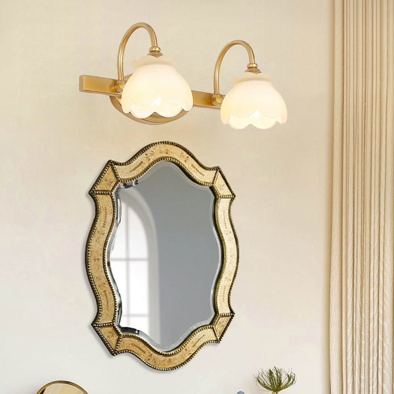 Blossom Badkamerspiegel Verlichting Traditionele Metaal LED 2/3/4 Koppen Messing Wandlamp