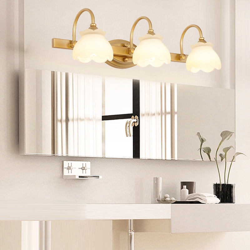 Blossom Badkamerspiegel Verlichting Traditionele Metaal LED 2/3/4 Koppen Messing Wandlamp