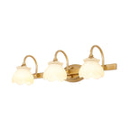 Blossom Badkamerspiegel Verlichting Traditionele Metaal LED 2/3/4 Koppen Messing Wandlamp