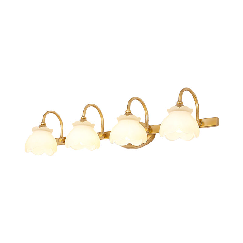 Blossom Badkamerspiegel Verlichting Traditionele Metaal LED 2/3/4 Koppen Messing Wandlamp