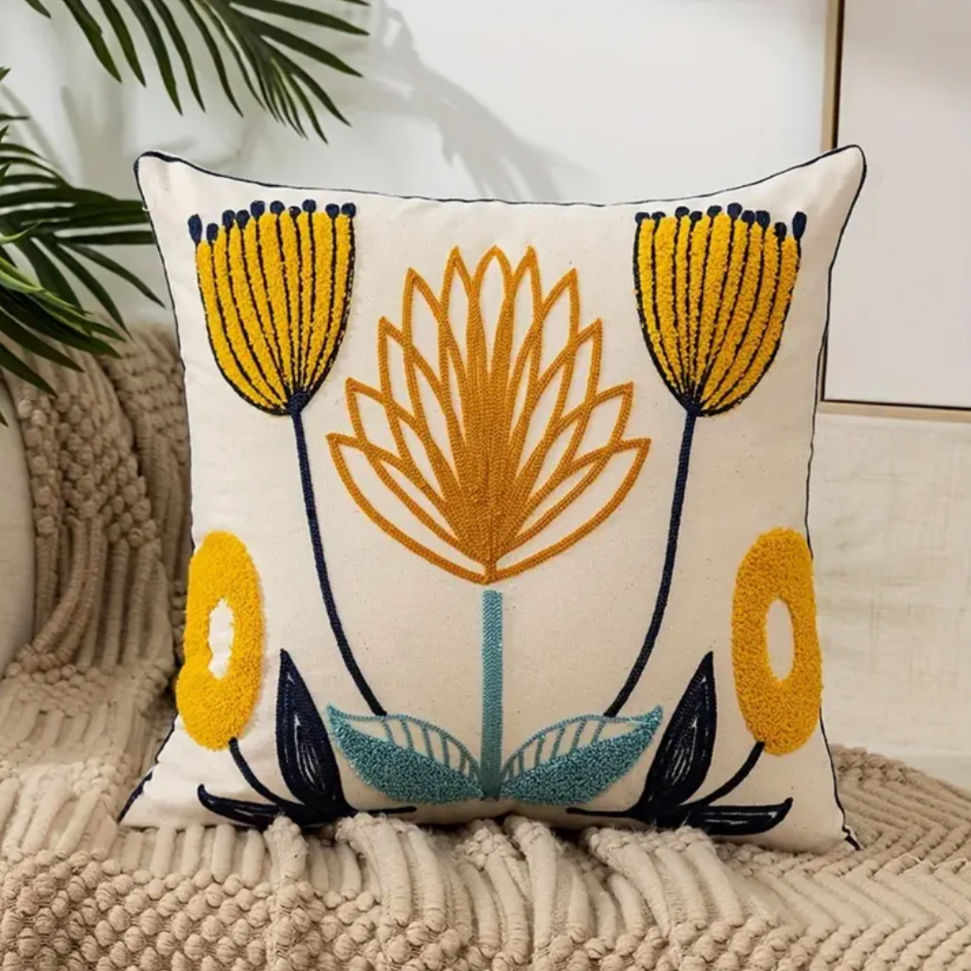 Bloemen Decoratief Kussen 45x45 cm Katoen Polyester