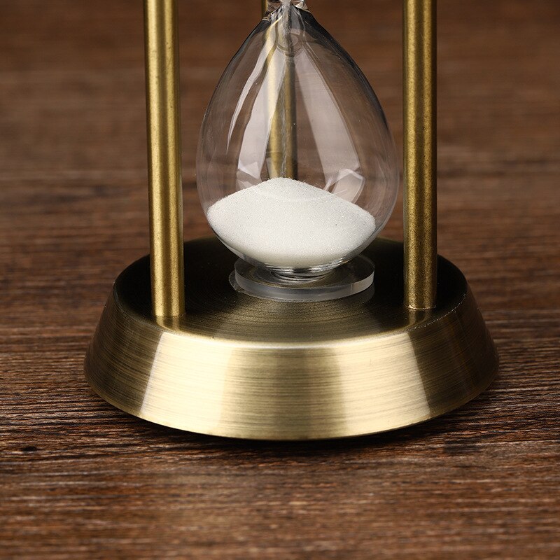 3/5/10 Minuten Retro Metalen Ambacht Zandloper Pendulum Thuis Kantoor Bureau Arrangement Ornament Zand Timer Zand Glas Decoratie