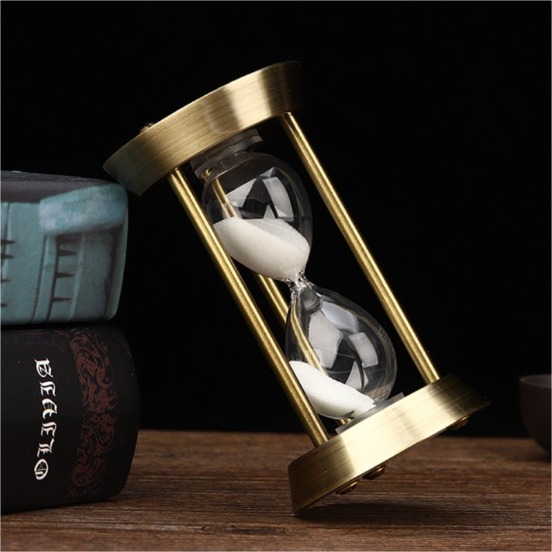 3/5/10 Minuten Retro Metalen Ambacht Zandloper Pendulum Thuis Kantoor Bureau Arrangement Ornament Zand Timer Zand Glas Decoratie
