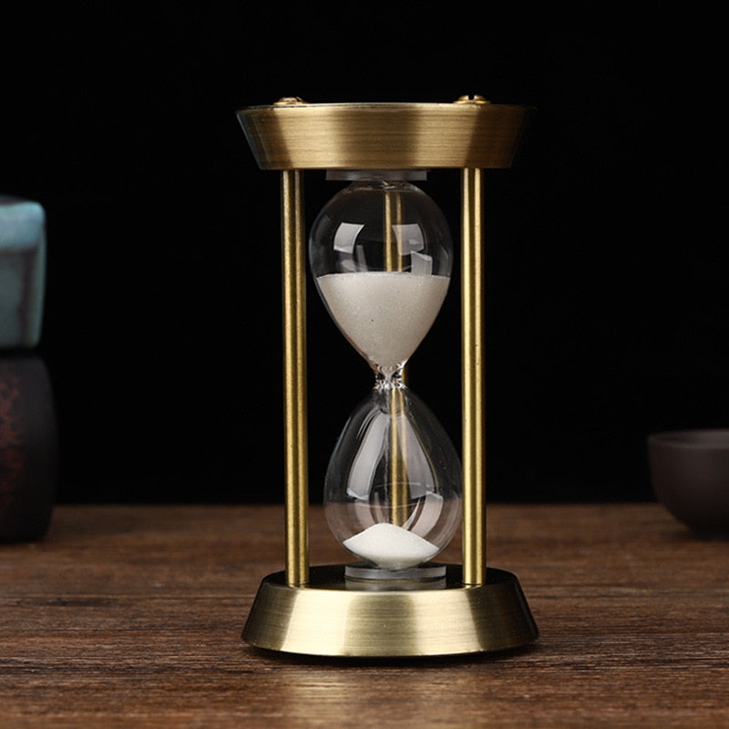 3/5/10 Minuten Retro Metalen Ambacht Zandloper Pendulum Thuis Kantoor Bureau Arrangement Ornament Zand Timer Zand Glas Decoratie