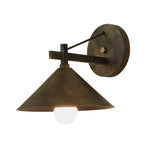 Metaal Kegel Wandverlichting Vintage 1 Licht Buiten Wandlamp Verlichting Armatuur in Zwart/Antiek Messing/Verouderd Zilver