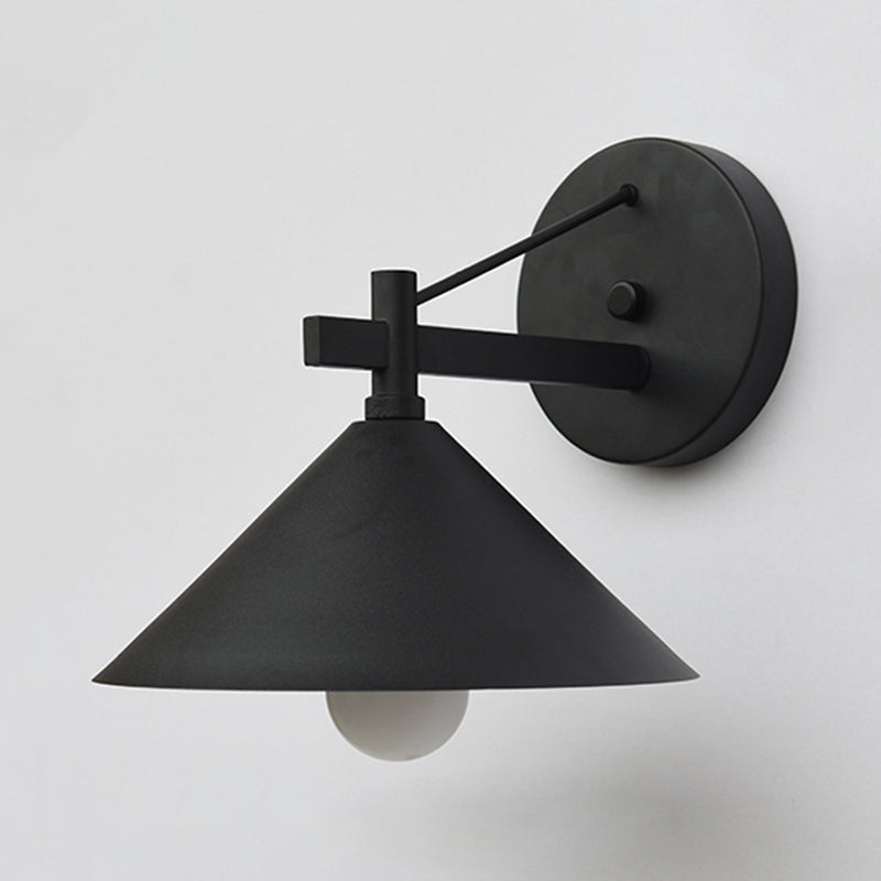 Metaal Kegel Wandverlichting Vintage 1 Licht Buiten Wandlamp Verlichting Armatuur in Zwart/Antiek Messing/Verouderd Zilver