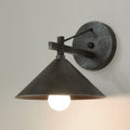 Metaal Kegel Wandverlichting Vintage 1 Licht Buiten Wandlamp Verlichting Armatuur in Zwart/Antiek Messing/Verouderd Zilver