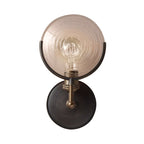 Bewapende Wandlamp Traditioneel Metaal 29,2 cm / 61 cm Breed 1 Kop Zwart Wandlamp Fixture met Ronde Frosted Glas Deco