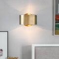 Drum Wand Gemonteerde Verlichting Minimalistisch Metaal 1 Hoofd Woonkamer Wandverlichting Armatuur in Goud