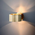 Drum Wand Gemonteerde Verlichting Minimalistisch Metaal 1 Hoofd Woonkamer Wandverlichting Armatuur in Goud