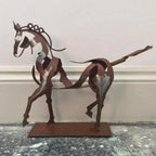 Paardensculptuur - AdonisMetaal - Rustieke Elegantie - Tijdloos Decoratief Stuk