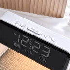 Creatieve 3-in-1 Bedlamp Draadloze Oplading LCD Scherm Alarmklok Draadloze Telefoon Oplader