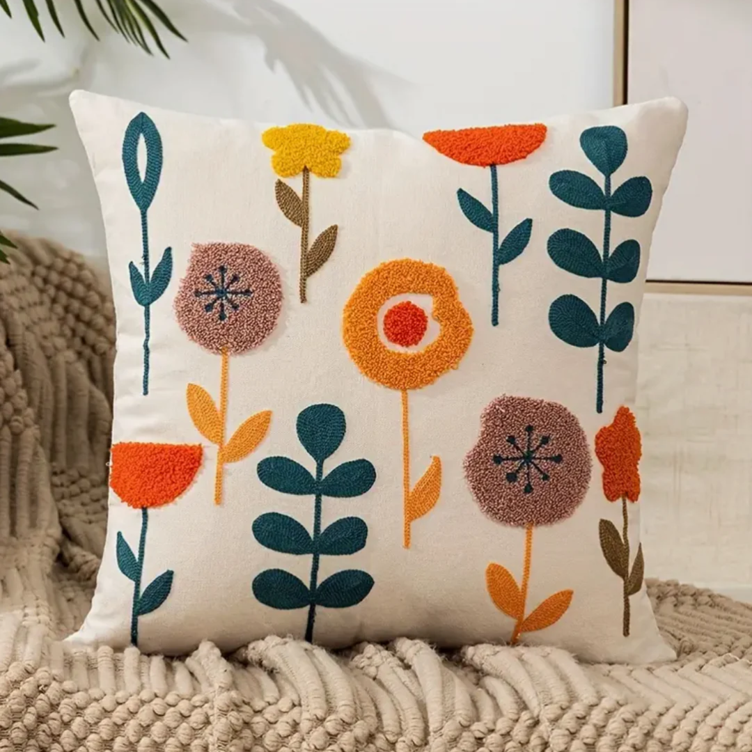 Bloemen Decoratief Kussen 45x45 cm Katoen Polyester