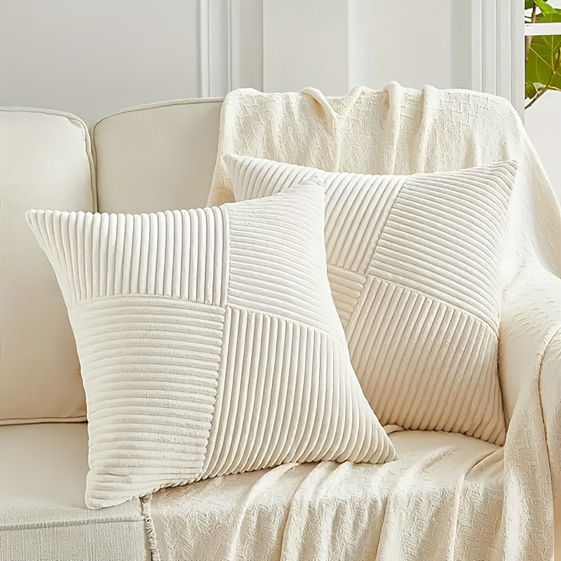 Kussensloop Set | Boho Stijl | Zachte Koord | 2 stuks, 45×45 cm, 50x50cm