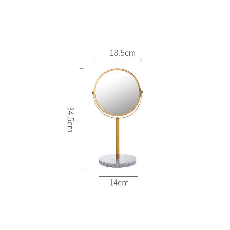 Natuurlijke Marmeren 360 Roterende Make-up Vanity Spiegel
