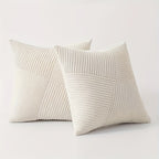 Kussensloop Set | Boho Stijl | Zachte Koord | 2 stuks, 45×45 cm, 50x50cm
