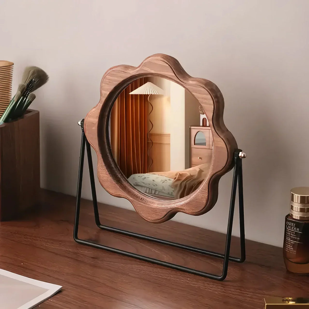 Elegante Draaibare Desktop Make-up Spiegel – Neoclassic Design