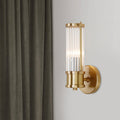 1/2-Licht Corridor Wandlamp Modernistische Stijlvolle Gouden Wandlamp met Cilindrische Heldere Kristallen Shade
