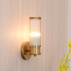 1/2-Licht Corridor Wandlamp Modernistische Stijlvolle Gouden Wandlamp met Cilindrische Heldere Kristallen Shade