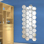 Troscana | Hexagonale Spiegel Muur Sticker