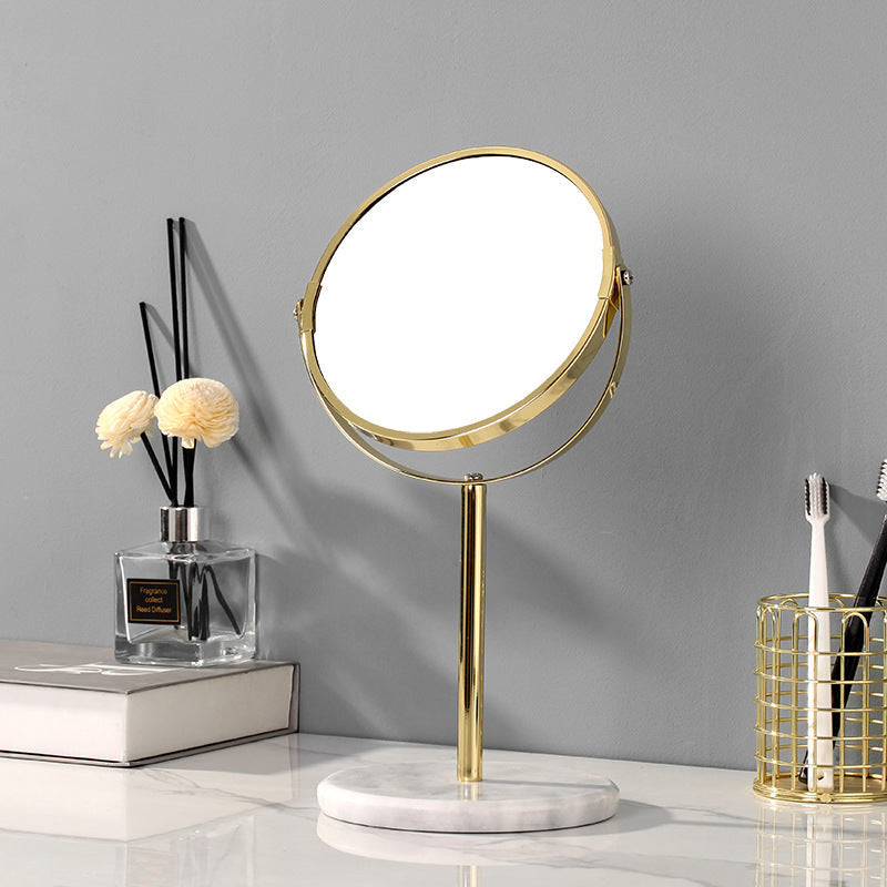Natuurlijke Marmeren 360 Roterende Make-up Vanity Spiegel