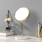 Natuurlijke Marmeren 360 Roterende Make-up Vanity Spiegel