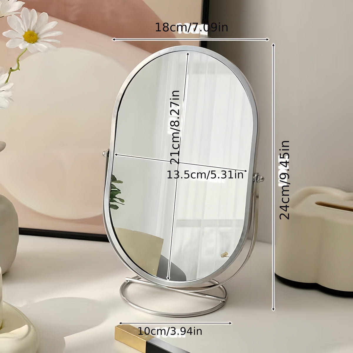 360° Kijk – Elegante Make-up Spiegel voor Elke Hoek