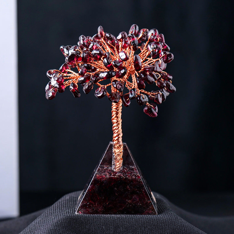 Natuursteen Grind Piramide Basis Feng Shui Boom
