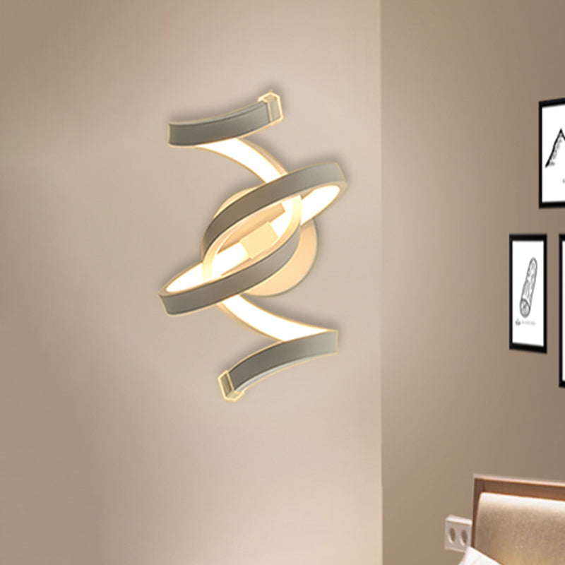 Ivory Ribbon Wandlamp Sconces Minimalisme LED Acryl Wandverlichting voor Slaapkamer