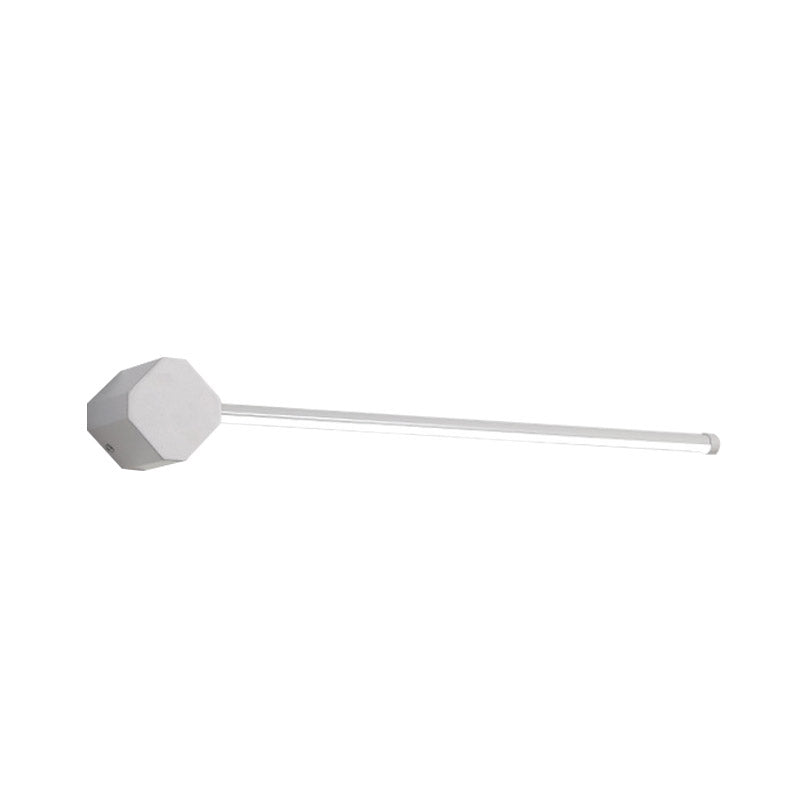LED Badkamer Wandlamp Eenvoudige Zwarte/Witte Afwerking Make-up Muurlicht met Slanke Lijnvormige Acrylaat Schaduw, 16"/23.5" Lang