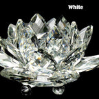 80Mm Kwarts Kristallen Lotus Bloem Ambachten Glas Fengshui Ornamenten Genezing Kristallen Thuis Feest Wicca Decor Yoga Cadeaus Souvenir