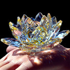 80Mm Kwarts Kristallen Lotus Bloem Ambachten Glas Fengshui Ornamenten Genezing Kristallen Thuis Feest Wicca Decor Yoga Cadeaus Souvenir