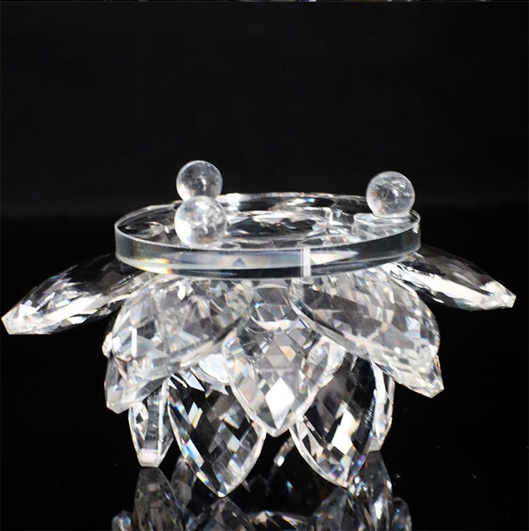 80Mm Kwarts Kristallen Lotus Bloem Ambachten Glas Fengshui Ornamenten Genezing Kristallen Thuis Feest Wicca Decor Yoga Cadeaus Souvenir