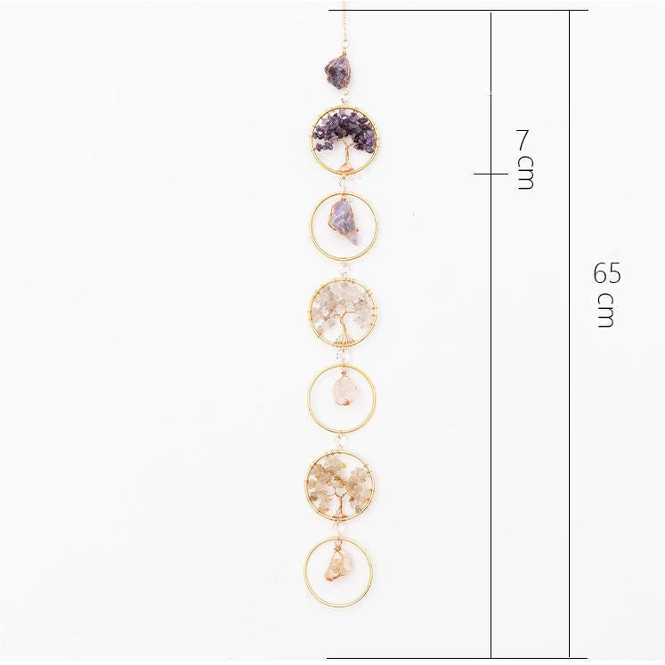 Kristallen Levensboom 6 Ringen Muurdecoratie Ornament