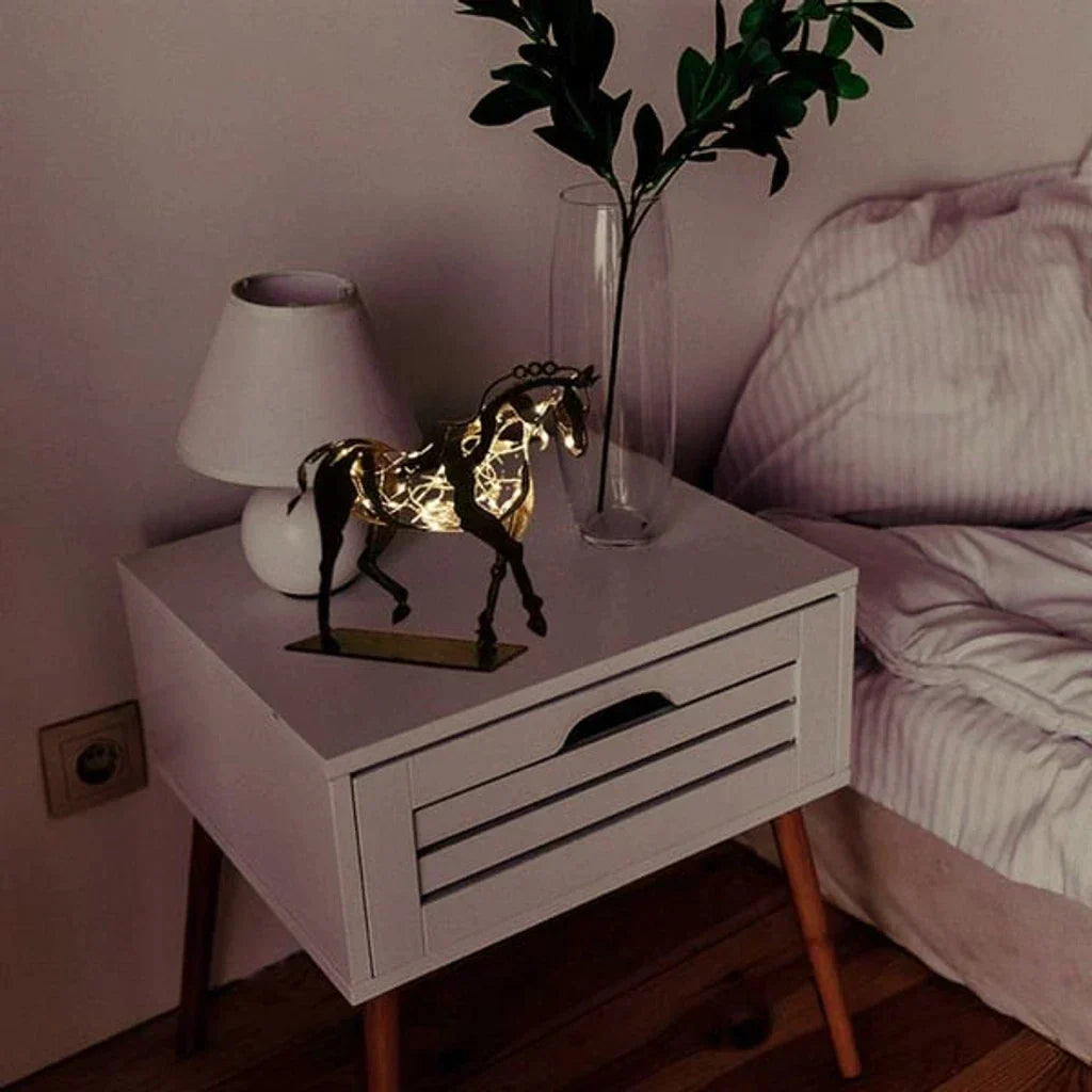 Paardensculptuur - AdonisMetaal - Rustieke Elegantie - Tijdloos Decoratief Stuk